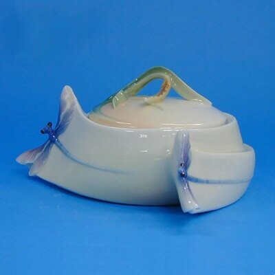 Franz Porcelain Dragonfly Lidded Box FZ00901, MPN: FZ00901,