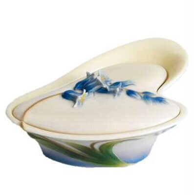 Franz Porcelain Bluebell Lidded Box FZ01127, MPN: FZ01127,