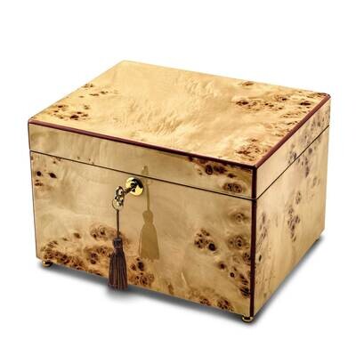 Mapa Burlwood Veneer High Gloss Finish Locking Memorial Keepsake Box JBB904, MPN: JBB904,