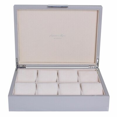 Addison Ross Chiffon Gray Watch Box8 x 11 Inch Lacquer BX1501W, MPN: BX1501W, UPC/EAN: 5024043192213
