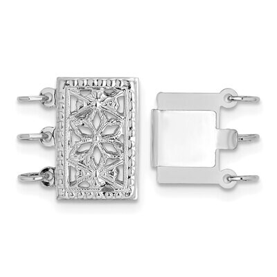 Multi-Strand Bead Pearl Clasp 14k White Gold WG2001, MPN: WG2001,