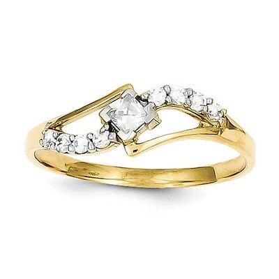 Ring 10k Gold Synthetic Diamond 10C1166, MPN: 10C1166, 886774020297