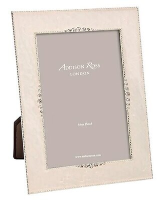 Addison Ross Starburst Cream Enamel Picture Frame 5 x 7 InchSilver-plated FR0241, MPN: FR0241, UPC/…