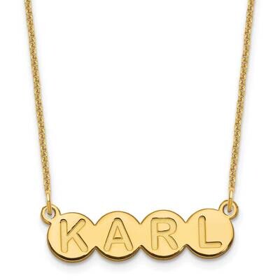 4 Letter Bubble Necklace 14k Gold XNA1322Y, MPN: XNA1322Y,