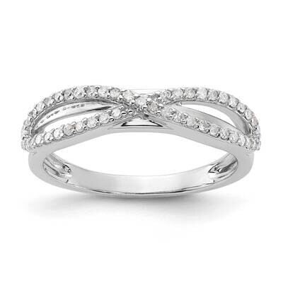 Sterling Silver Polished Diamond Infinity Ring RLD3667-SSS43-7