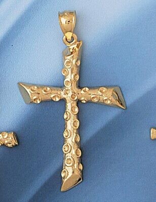 Dazzlers Jewelry Cross Pendant Necklace Charm Bracelet in Yellow, White or Rose Gold 8028, MPN: DZ-…