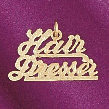 Dazzlers Jewelry Hairdresser Pendant Necklace Charm Bracelet in Yellow, White or Rose Gold 6369, MP…