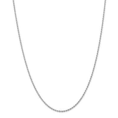 2.0mm Regular Rope Chain 26 Inch 14k White Gold W014S-26, MPN: W014S-26, 883957165745