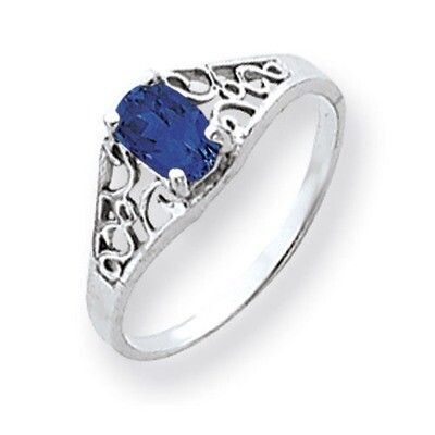 Sapphire Ring 14k white Gold 6x4mm Oval Y4676S, MPN: Y4676S, 883957590547