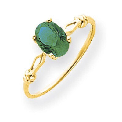 Emerald Ring 14k Gold 7x5mm Oval Y4654E, MPN: Y4654E, 883957562681