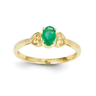Genuine Emerald Diamond Ring 10k Gold 10XB278, MPN: 10XB278, 883957345307