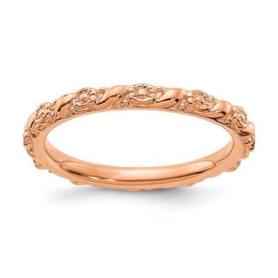 Rose Gold-plated Flower Ring Sterling Silver QSK2059, MPN: QSK2059, 191101209871