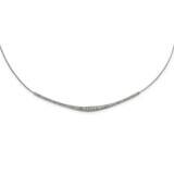 Fancy Graduated Necklace 18 Inch Sterling Silver Rhodium-Plated QG6002-18, MPN: QG6002-18, 19110178…