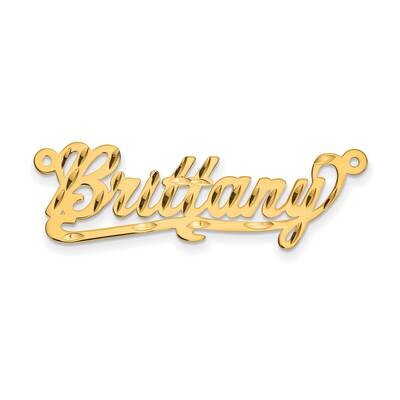 .013 Gauge Diamond-cut Name Plate Pendant 14k Gold XNA158Y, MPN: XNA158Y, 883957971377