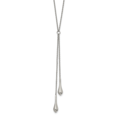 3.5 inch Dangle Necklace Stainless Steel Polished SRN2554-16.5 by Chisel, MPN: SRN2554-16.5, 191101…