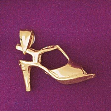 Dazzlers Jewelry Shoe Pendant Necklace Charm Bracelet in Yellow, White or Rose Gold 6119, MPN: DZ-6…