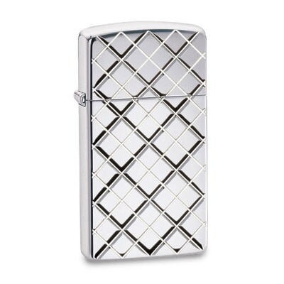 Zippo Chrome Polished Armor Slim Diagonal Lighter GM20856, MPN: GM20856, 0-41689-1159