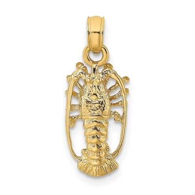 Florida Lobster with Out Claws Charm 14k Gold K8038, MPN: K8038, 63721805309
