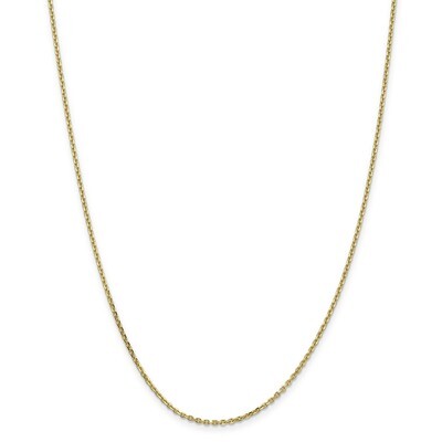 24 Inch 1.65mm Solid Diamond -cut Cable Chain 10k Gold 10PE141-24, MPN: 10PE141-24, 191101598494