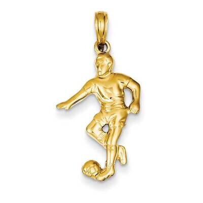 Boy Soccer Player Running with Ball Pendant 14k Gold D4295, MPN: D4295, 637218062195