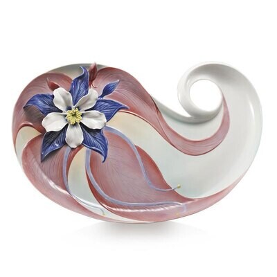Franz Porcelain Columbine Wildflowers Tray FZ02086, MPN: FZ02086,