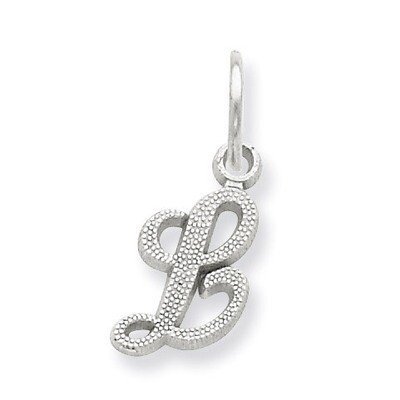 Casted Initial L Charm 14k white Gold WCH138-L, MPN: WCH138-L, 883957133515