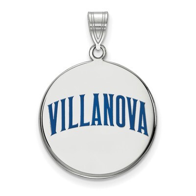 Villanova University Large Enamel Disc Pendant Sterling Silver SS045VIL, MPN: SS045VIL, 886774764900