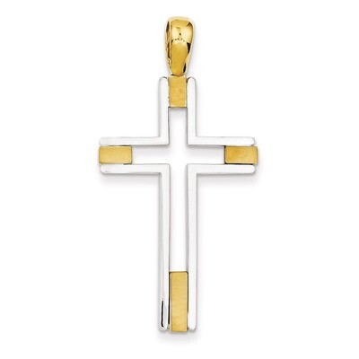 Fancy Cross Pendant 14k Two-Tone Gold K1200, MPN: K1200, 883957346014