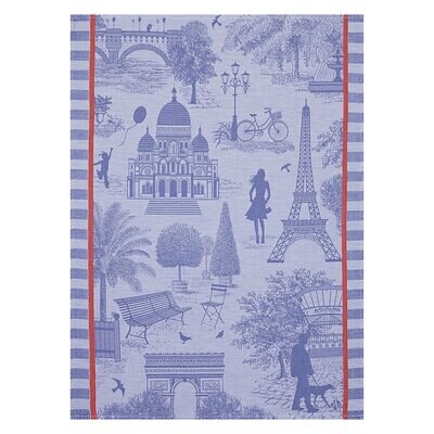 Le Jacquard Toile De Paris Purple Tea Towel 24x31 Set of 4, MPN: 25135, 3660269251352
