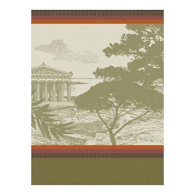 Le Jacquard Francais Tea Towel Voyage En Grece Green 100% Cotton 27106 Set of 4, MPN: 27106, 366026…