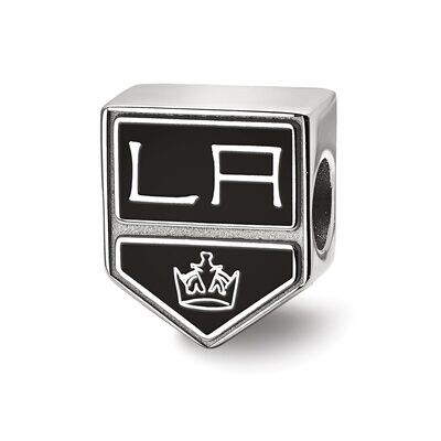 Los Angeles Kings LA Pennant with Crown Enameled Logo Bead Sterling Silver SS500KIN, MPN: SS500KIN,…