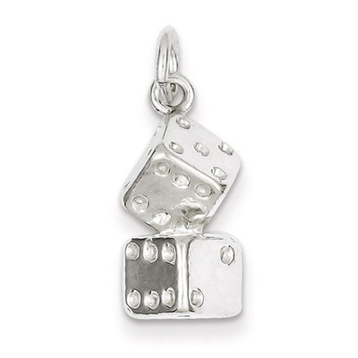Dice Charm Sterling Silver QC830, MPN: QC830, 883957917429