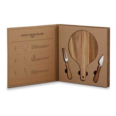 Wood Cheese Board Set GM22999, MPN: GM22999, 886083670398