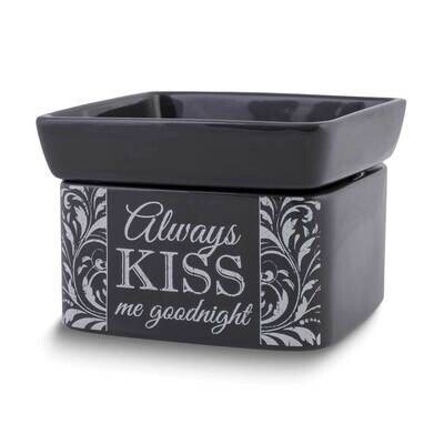 Ceramic Always Kiss Me Goodnight Black Wax Warmer GM24795, MPN: GM24795, 633303832445