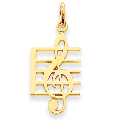 Music Note Charm 14k Gold K3503, MPN: K3503, 886774100388