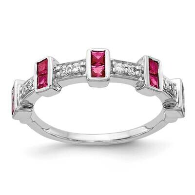 Ruby Ring 14k White Gold Diamond RM4331-RU-015-WA, MPN: RM4331-RU-015-WA, 883957312538