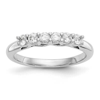 6-Stone Lab Grown Diamond Si1/Si2, G H I, Band 14k White Gold RM3185B-050-7WLG, MPN: RM3185B-075-WA…
