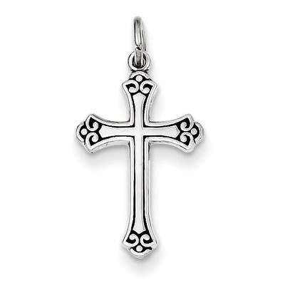 Cross Charm Antiqued Sterling Silver QC3357, MPN: QC3357, 886774107660