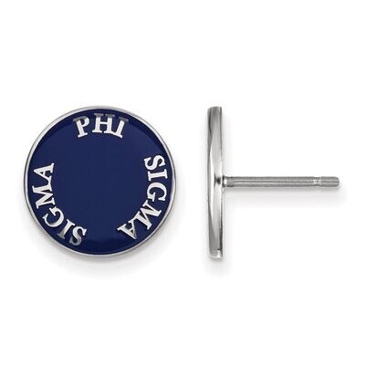 Phi Sigma Sigma Enameled Post Earrings Sterling Silver SS019PSS, MPN: SS019PSS, 886774603070