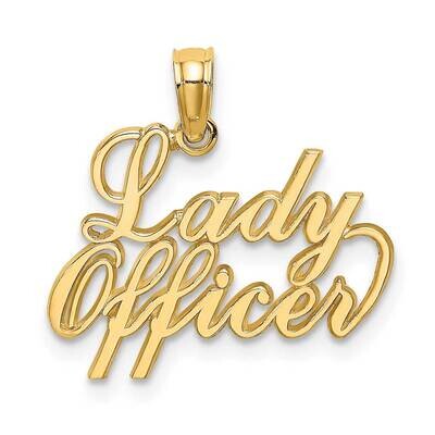Lady officer Charm 14k Gold K906, MPN: K906, 637218026319