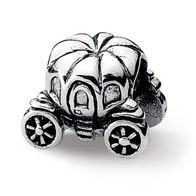 Pumpkin Carriage Bead - Sterling Silver QRS1818, MPN: QRS1818, 883957310220