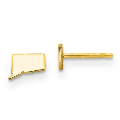 Connecticut State Small Earrings Gold-plated on Silver Engravable XNE50GP-CT, MPN: XNE50GP-CT, 8867…