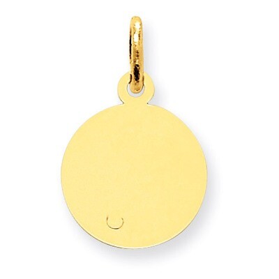 Round Disc Charm 14k Gold XM537/11, MPN: XM537/11, 883957541655