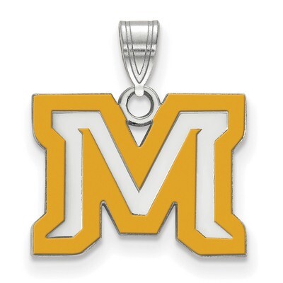 Montana State University Small Enamel Pendant Sterling Silver SS021MTU
