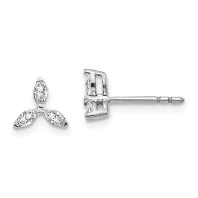 Earrings 14k White Gold Diamond EM4176-040-WA, MPN: EM4176-025-WA, 883957663661