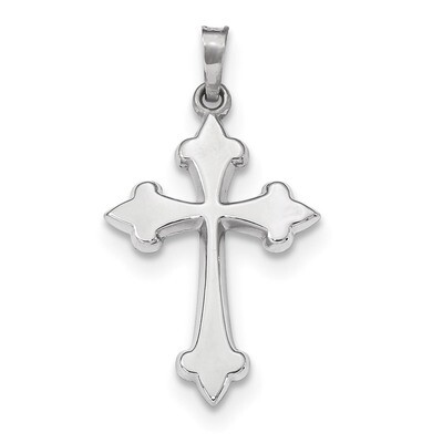Polished Fleur de Lis Cross Pendant 14k white Gold XR1595, MPN: XR1595, 883957829791