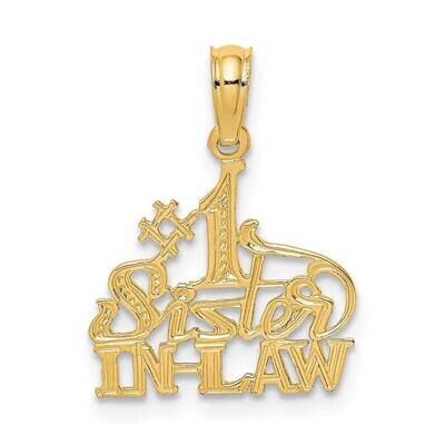 #1 Sister-In-Law Charm 14k Gold K2695, MPN: K2695, 637218030668