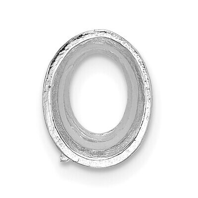 Oval Tapered Bezel 4.5 x 3mm Setting 14k White Gold WG230, MPN: WG230,