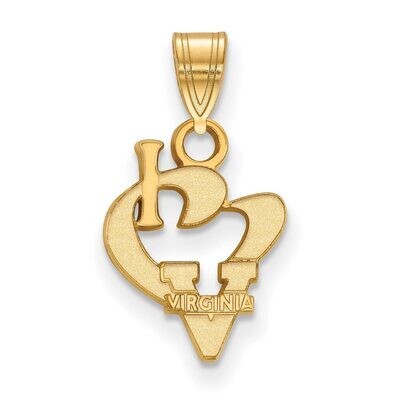 University of Virginia Small I love Logo Pendant Gold-plated Silver GP019UVA, MPN: GP019UVA, 886774…