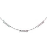 Brushed 3 Station with Epoxy Necklace Sterling Silver Rhodium-plated XNA1178/3SS, MPN: XNA1178/3SS,